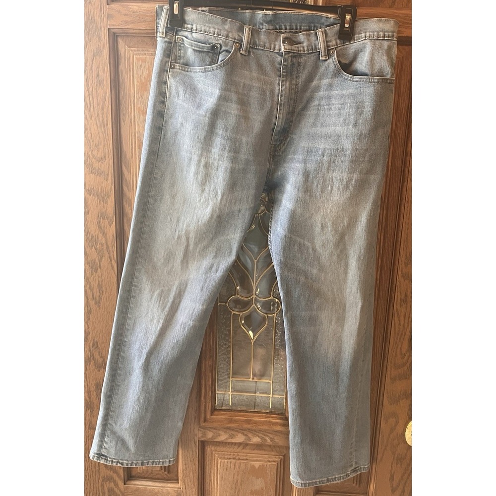 Levi's 505 Regular Fit Straight Leg Medium Wash Denim Blue Jeans Men Size‎ 38x30